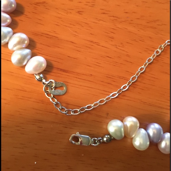 Multi-coloured teardrop freshwater Pearl Necklace - Picture 3 of 5